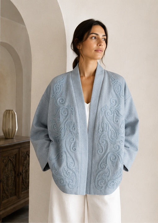 Veste Xari Brodée — portée face